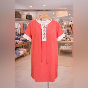 🏵FRAICHE CORAL LACE UP DRESS